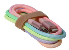 Kabel Lightning til USB-C regnbuefarvet 1 meter